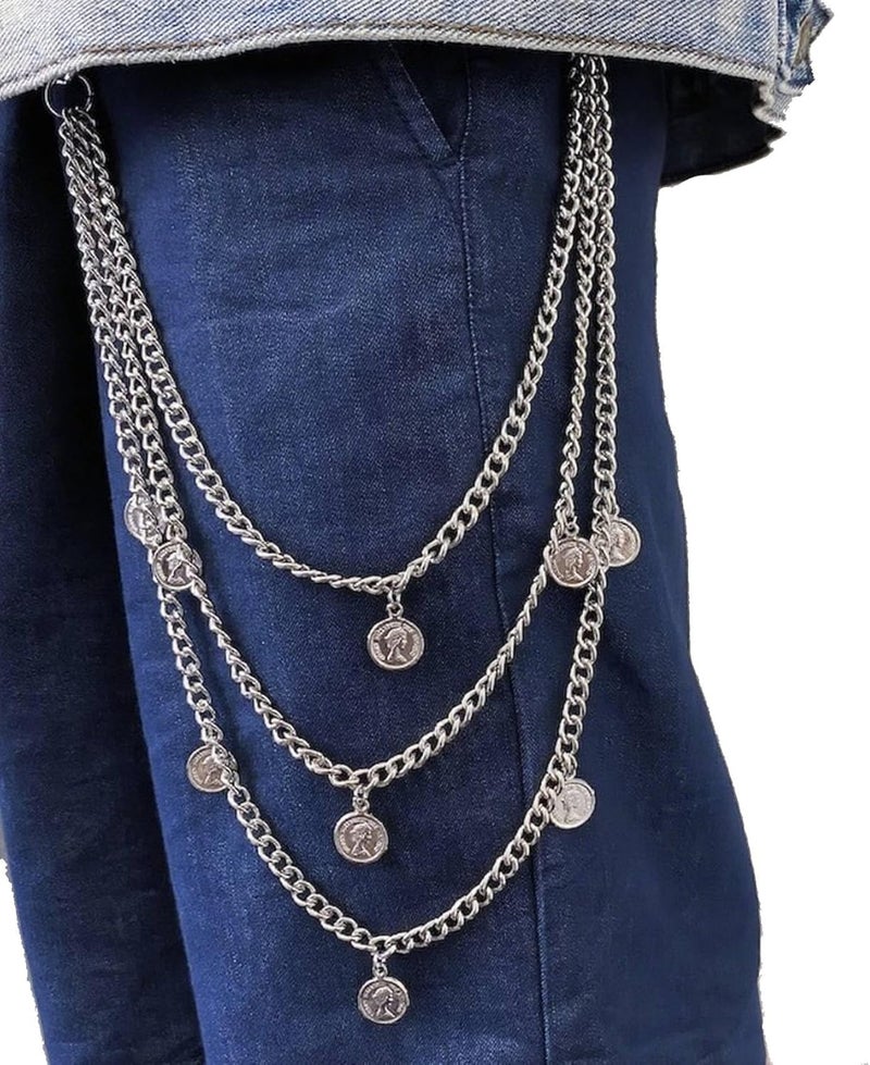 Milakoo Jeans Chains for Men Hip-hop Emo Biker Cool Chains Belt Unisex Punk Chains for Pants - Image 2